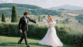 OUR WEDDING VIDEO Tuscany Italy  Vicky Justiz Wedding Video  Wedding Vlog [upl. by Jamaal]