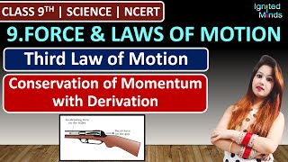 Class 9th Science Chapter 9  Third Law of Motion  Conservation of Momentum with Derivation [upl. by Toma125]