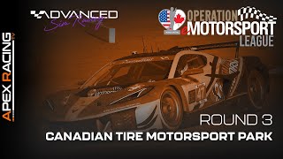 Operation eMotorsport iRacing League  Round 3 at Mosport [upl. by Volding652]