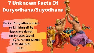 7 Unknown Facts Of duryodhana in English  Facts of Mahabharata [upl. by Refinej]