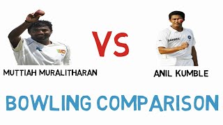 Muttiah Muralitharan VS Anil Kumble Bowling Comparison 2020 ODI Test and T20 [upl. by Lyckman266]