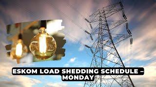 Eskom load shedding schedule – MONDAY  NEWS IN A MINUTE [upl. by Sophey]