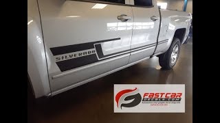 20132018 Chevy Silverado Vinyl Graphic SHADOW Side Stripes DRY INSTALL VIDEO  YouTube FCD [upl. by Llebasi]