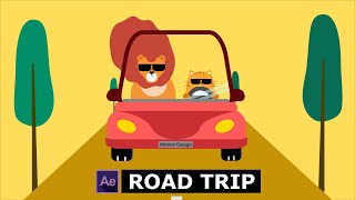 Road Trip Animation Tutorial  After Effects [upl. by Sivartal]