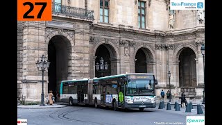 RATP Timelapse ligne 27 Porte dIvry Gare Saint Lazare [upl. by Richelle625]