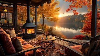 Cozy Fall Coffee Shop Ambience  Jazz Relaxing Music 🍂 Smooth Piano Jazz Instrumental Music to Work [upl. by Rosalyn323]