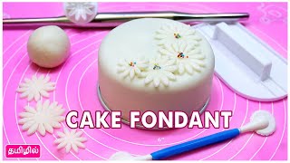 CAKE FONDANT 😇 How to use fondant in tamil  Fondant basic tutorial in tamil [upl. by Morly]