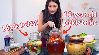 Chinese Moms 16 year old pickle brine secret revealed Make the pickle brine from scratch 四川泡菜 [upl. by Malonis]