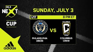 U17 MLS NEXT Cup Final Philadelphia Union vs Columbus Crew  July 3 2022  FULL GAME [upl. by Geraint]