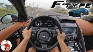 The 2022 Jaguar FType P450 V8 Coupe is All About Aesthetics  Acoustics POV Drive Review [upl. by Schach715]