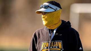 Kennesaw State Football Opens Spring Practice [upl. by Nylaehs]