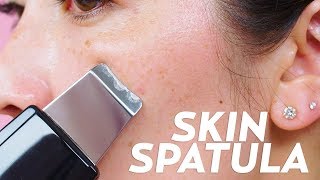 Skin Spatula I Try an Ultrasonic Microcurrent Device  Beauty with Susan Yara [upl. by Nerin]