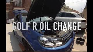 DIY  Oil Change on the MK6 Golf R 20 FSI Engine [upl. by Nittirb291]