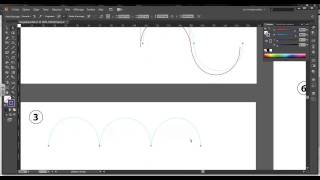 4Tracer une ligne courbe Adobe Illustrator [upl. by Wynn]