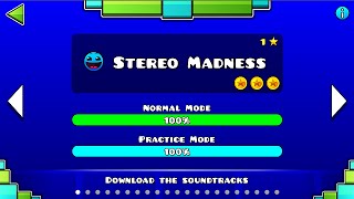 Geometry Dash  Stereo Madness All Coins [upl. by Annoyed816]