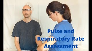 Assessment of Pulse and Respiratory Rate Demonstration nursingskills nursingstudent [upl. by Bates]