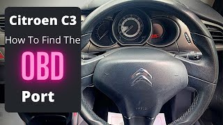 How To Find OBD Port  Citroen C3 [upl. by Rafaellle940]