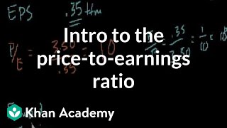 Introduction to the pricetoearnings ratio  Finance amp Capital Markets  Khan Academy [upl. by Nyliahs]