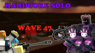 HARDCORE SOLO With Military Base Glitch WAVE 47  Tower Defense Simulator [upl. by Lehplar37]