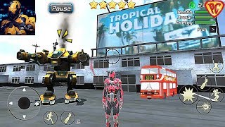 Super Crime Steel War Hero Iron Flying Mech Robot 30 Android GamePlay [upl. by Ynaittirb]