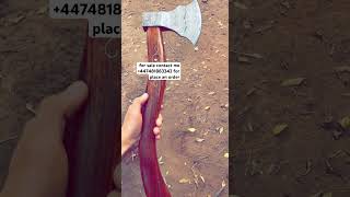 “Handcrafted Damascus Steel Axe – Perfect for Collectors amp Outdoor Enthusiasts stock available [upl. by Viking]