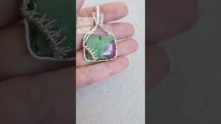 Zoisite handmade silver 925 pendant [upl. by Townshend]