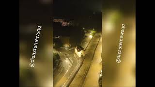 A severe storm has brought catastrophic conditions to Cairo Montenotte Ligure Italy [upl. by Ajiram]