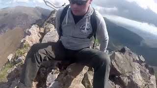 Stuck on Crib Goch Knife Edge Ridge Snowdon [upl. by Arlee967]