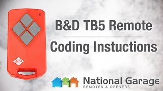 Coding Instructions  BampD TB5 Remote [upl. by Stedman]