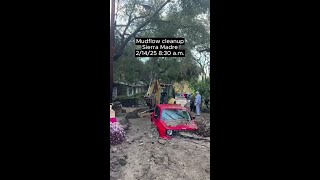 Sierra Madre mudflow cleanup [upl. by Ahsienat]