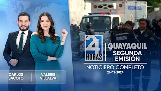 Noticiero de Guayaquil Segunda Emisión 26112024 [upl. by Lali]