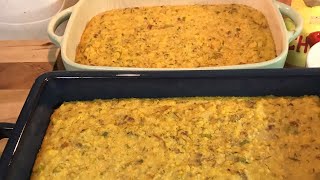 OLD SCHOOL CORNBREAD DRESSING HAPPY THANKSGIVING 🦃 [upl. by Rodl]