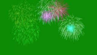 Fireworks Green Screen Black amp Blue Background Video Effects HD [upl. by Milburr]