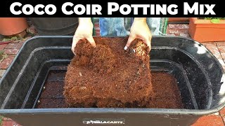 Coconut Coir Potting Mix Recipe  Coco Coir Compost Perlite or Vermiculite [upl. by Adlitam]