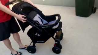 How to fold a pram  stroller  Childcare Discovery XLR Stroller [upl. by Morty558]