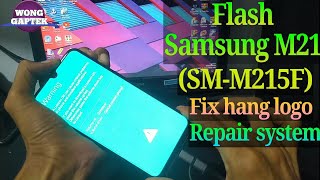 Flash samsung M21 SMM215F  fix stuck on logo samsung galaxy m21 [upl. by Artim137]