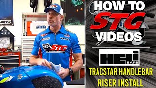 Helibars Suzuki GSXR1000 1723 TracStar Handlebar Risers How To Install from SportbikeTrackGearcom [upl. by Ateloiv]