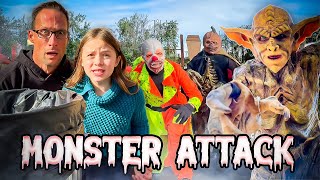 HAUNTED HOUSE MONSTERS ATTACKED MY DAD  the McCartys Halloween videos [upl. by Latta]