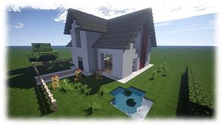 Minecraft Haus Tutorial  Einfamilienhaus NEU Download [upl. by Adaj]