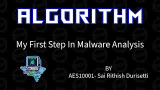 AES10001  My First Step In Malware Analysis [upl. by Barlow]