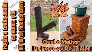 Como Fazer Fogão a Lenha de Tijolos DIY Brick Rocket Stove [upl. by Melliw890]