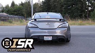 Genesis Coupe 38 ISR Race Exhaust Revs  Pulls [upl. by Naujyt]