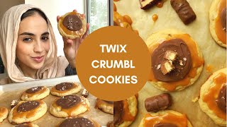 HOW TO MAKE THE BEST TWIX COOKIES  TikTok’s Viral CRUMBL Copycat Recipe [upl. by Aticnemrac]