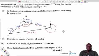 CSEC Mathematics Bearings Practice Problem [upl. by Ondine451]