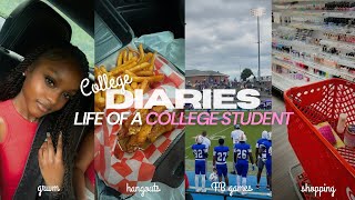 college diaries ⋆𐙚₊˚⊹♡ life of a 19 yr old college student💘game day grwm shopping and more [upl. by Elyad78]