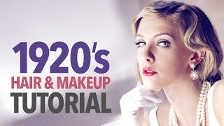 1920s makeup amp hair tutorial [upl. by Gnirps]