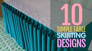 10 Simple Table Skirting Styles for Beginners  Basic Table Skirting [upl. by Ydak]