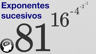 Exponentes sucesivos ejercicios resueltos [upl. by Najed]