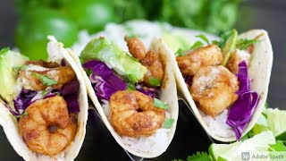 Shrimp Tacos with Cilantro Lime Rice [upl. by Turro]