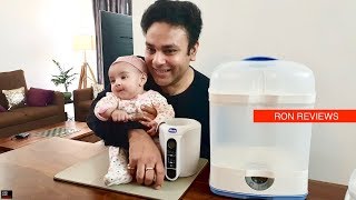 Chicco 3in1 Baby Bottle Steriliser  Chicco Digital Bottle Warmer India Review [upl. by Noivert]